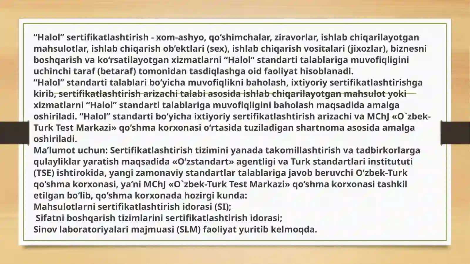 Halolsertifikatlashtirish 2