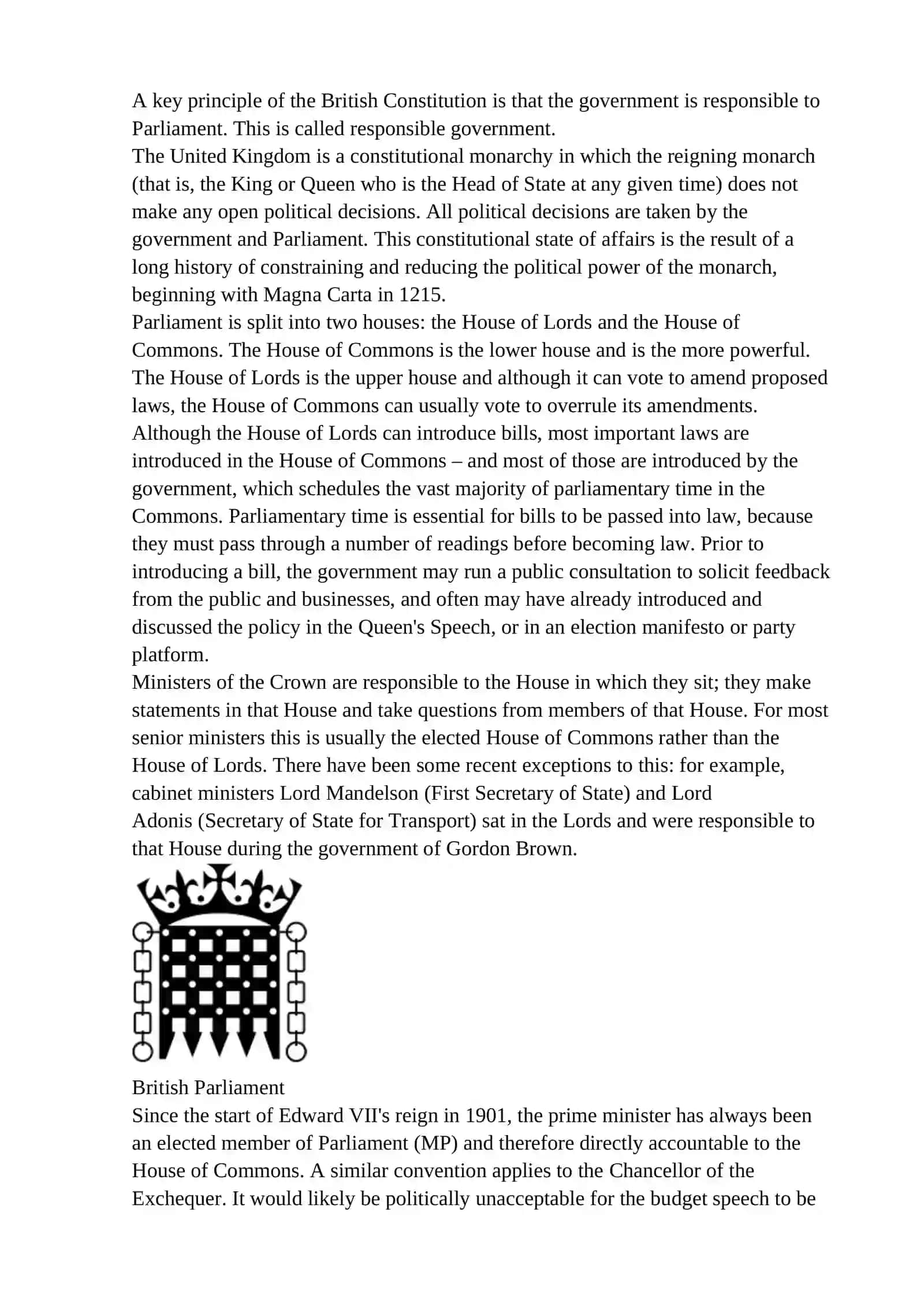 THE GOVERNMENT OF GREAT BRITAIN 2