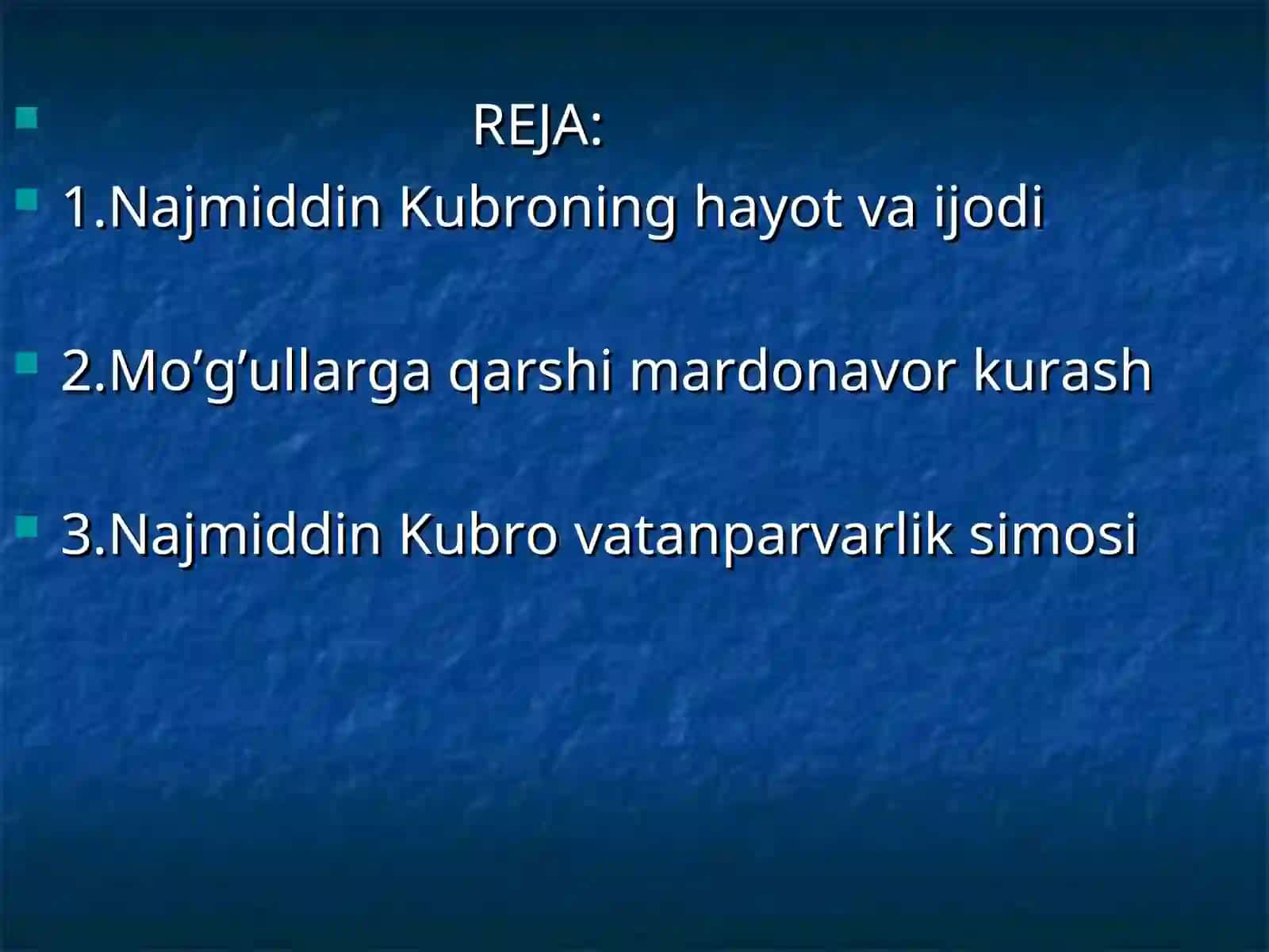Najmiddin Kubroning vatanparvarlik g’oyalari 2