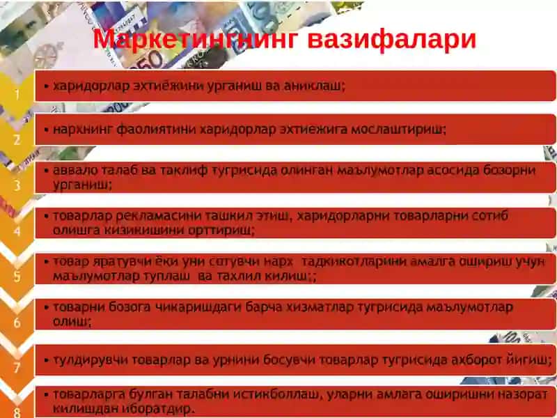 Маркетингнинг вазифалари 2