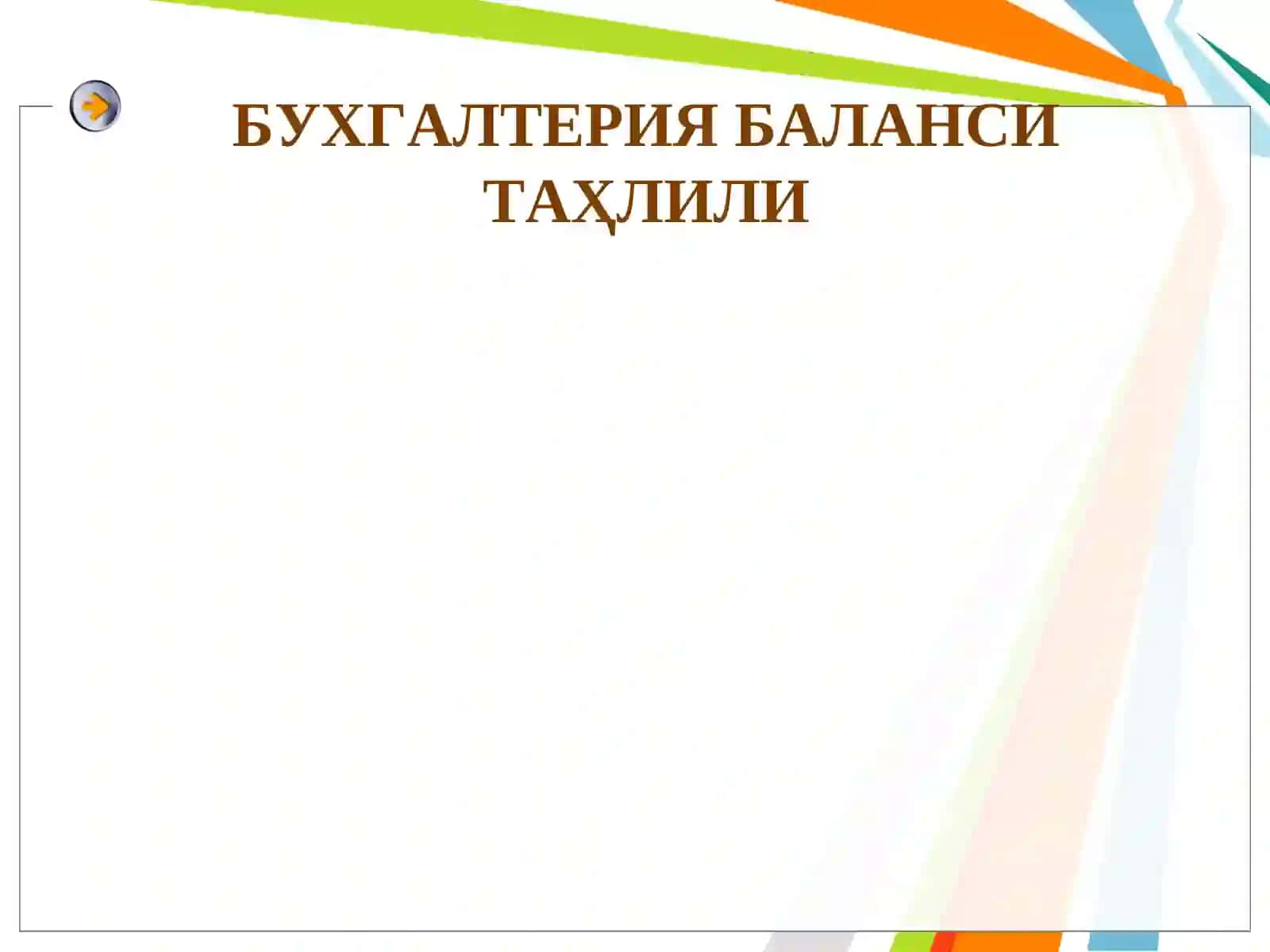 BUXGALTERIYA BALANSI TAHLILI 2