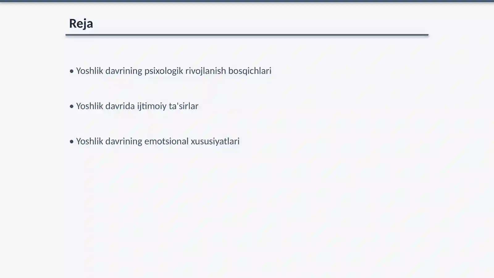 Yoshlik davrining psixologik xususiyatlari 2