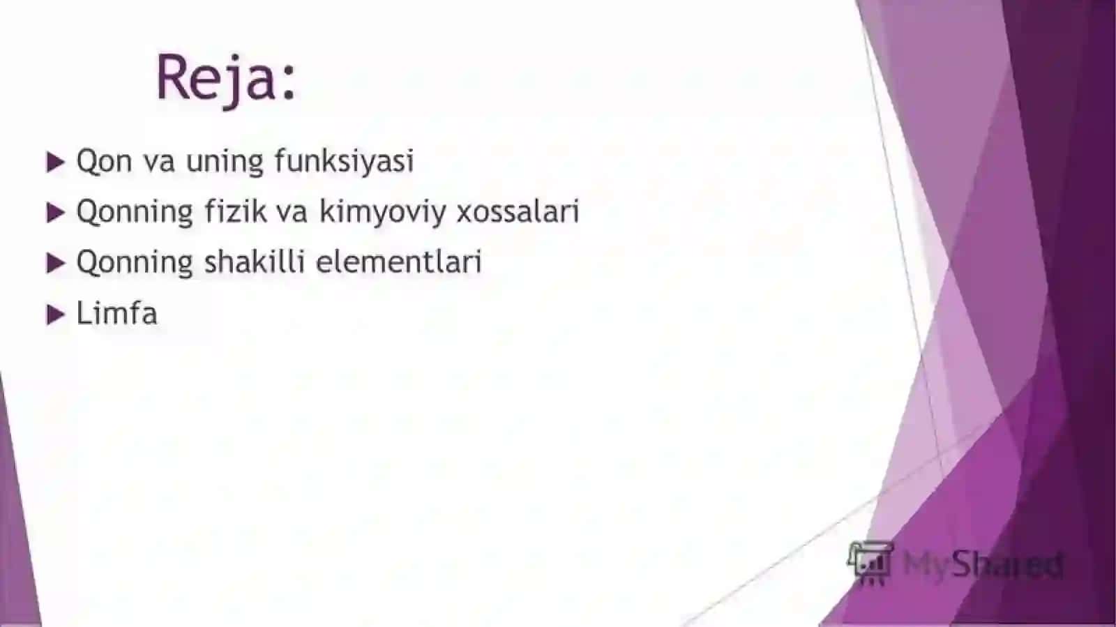 QON VA UNING FIZIOLOGIYASI (KASALLIKLAR,ULARNI DAVOLASH) 2