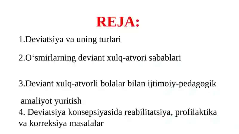 Deviant Xulq - IJTIMOIY-PEDAGOGIK MUAMMO SIFATIDA 2