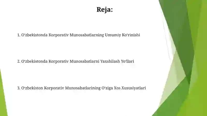 Korporativ munosabatlar 2