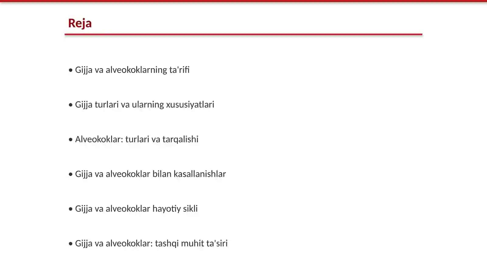 Gijja va alveokoklar 2