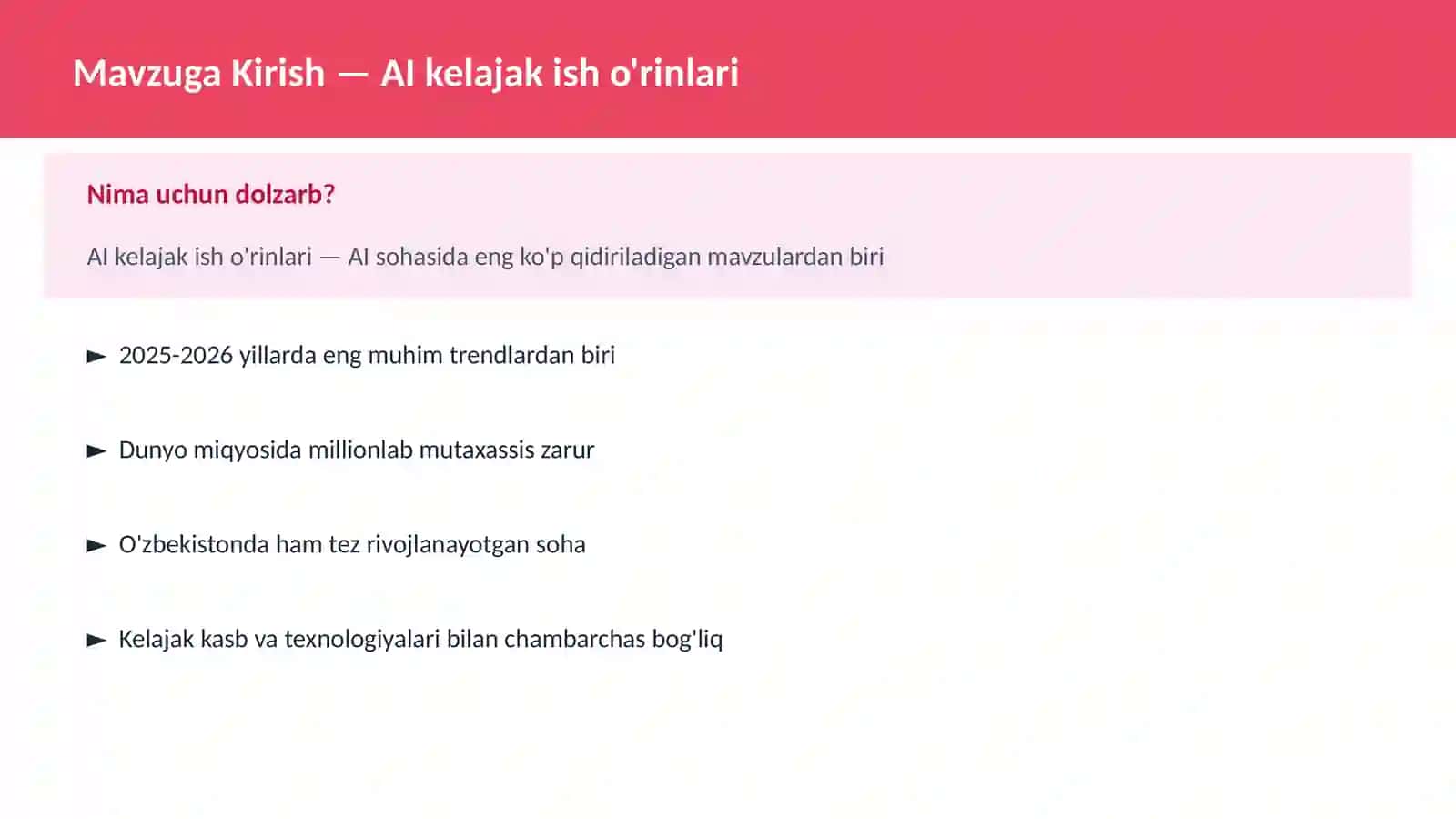 AI kelajak ish o'rinlari 2