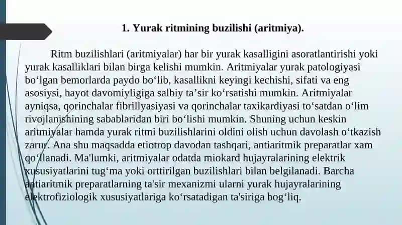 ANTIARITMIK DORI VOSITALARI 2