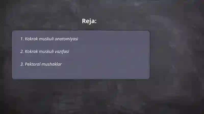 Ko'krak mushaklari anatomiyasi 2