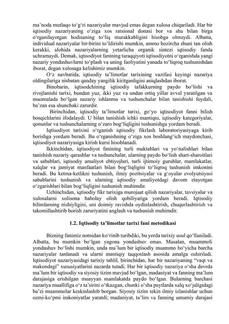 IQTISODIY TA’LIMOTLAR TАRIXI 2