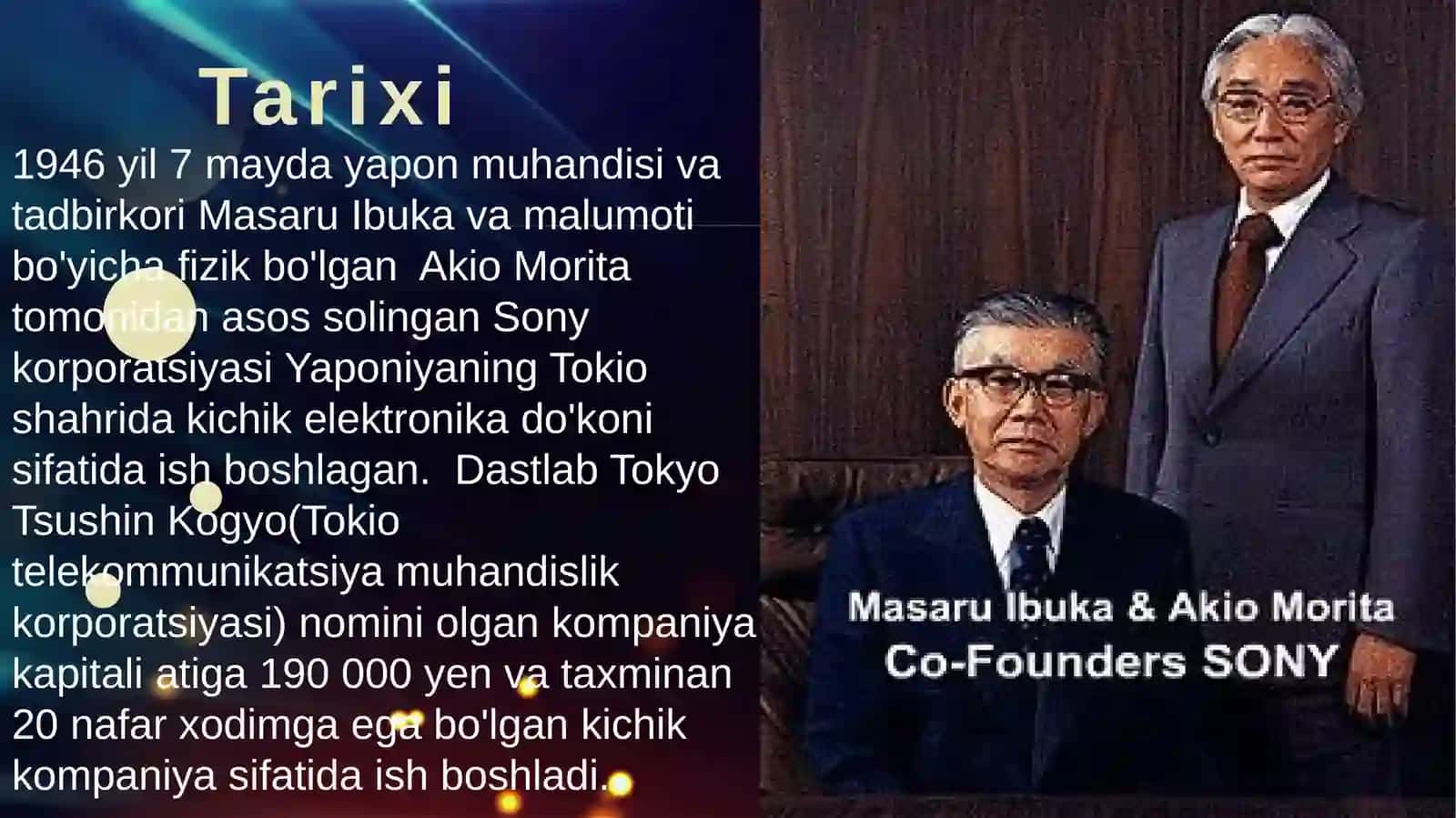 Sony kompaniyasi tarixi va revolutsiyasi 2