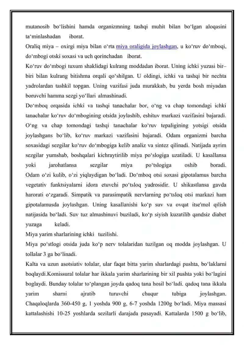 MIYA VA RUHIY JARAYONLAR 2