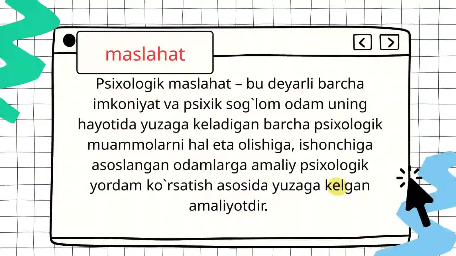 Psixologik maslahat tamoyillari 2