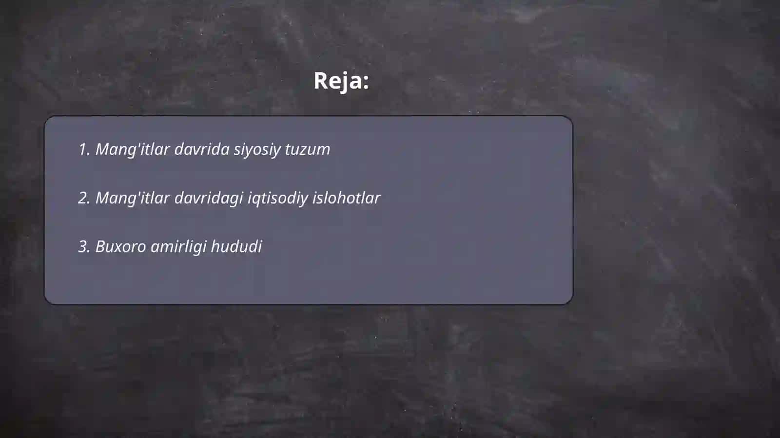 Mang'itlar boshqaruv davri 2
