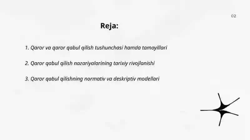 Qaror Qabul Qilishning Nazariy Asoslari 2