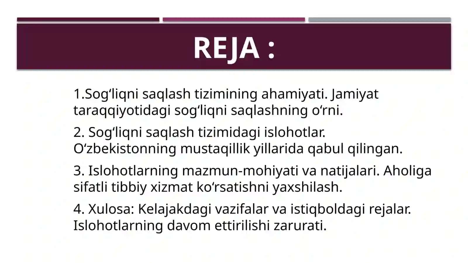 Sog‘liqni saqlash tizimi 2