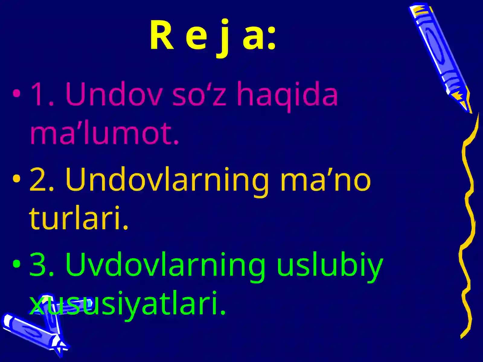 Undov so’zlar 2
