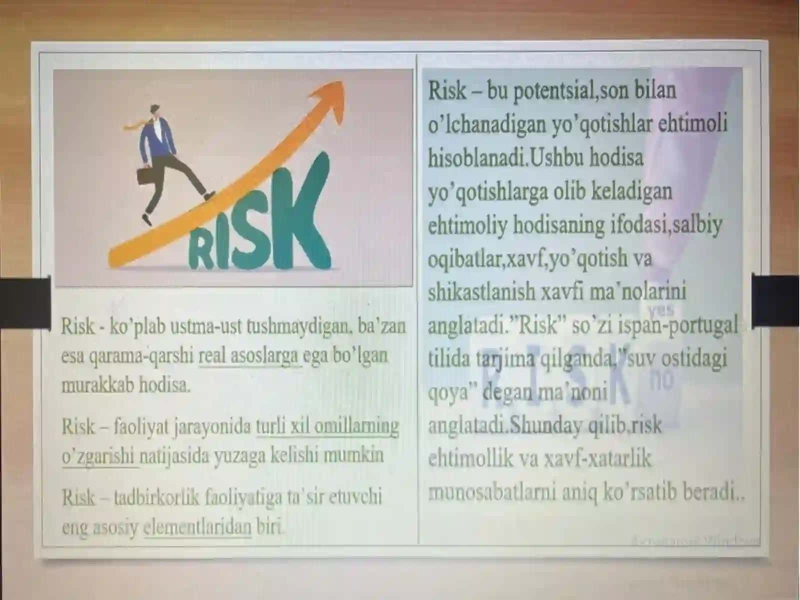 Risk va qaytimning mohiyati va ularning hisoblanishi 2