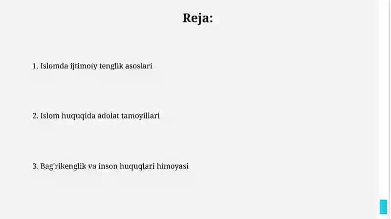 Islomda Inson Huquqlari 2