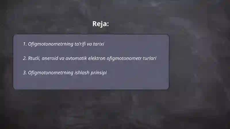 Ofigmotonometr va qon bosimini o'lchash 2