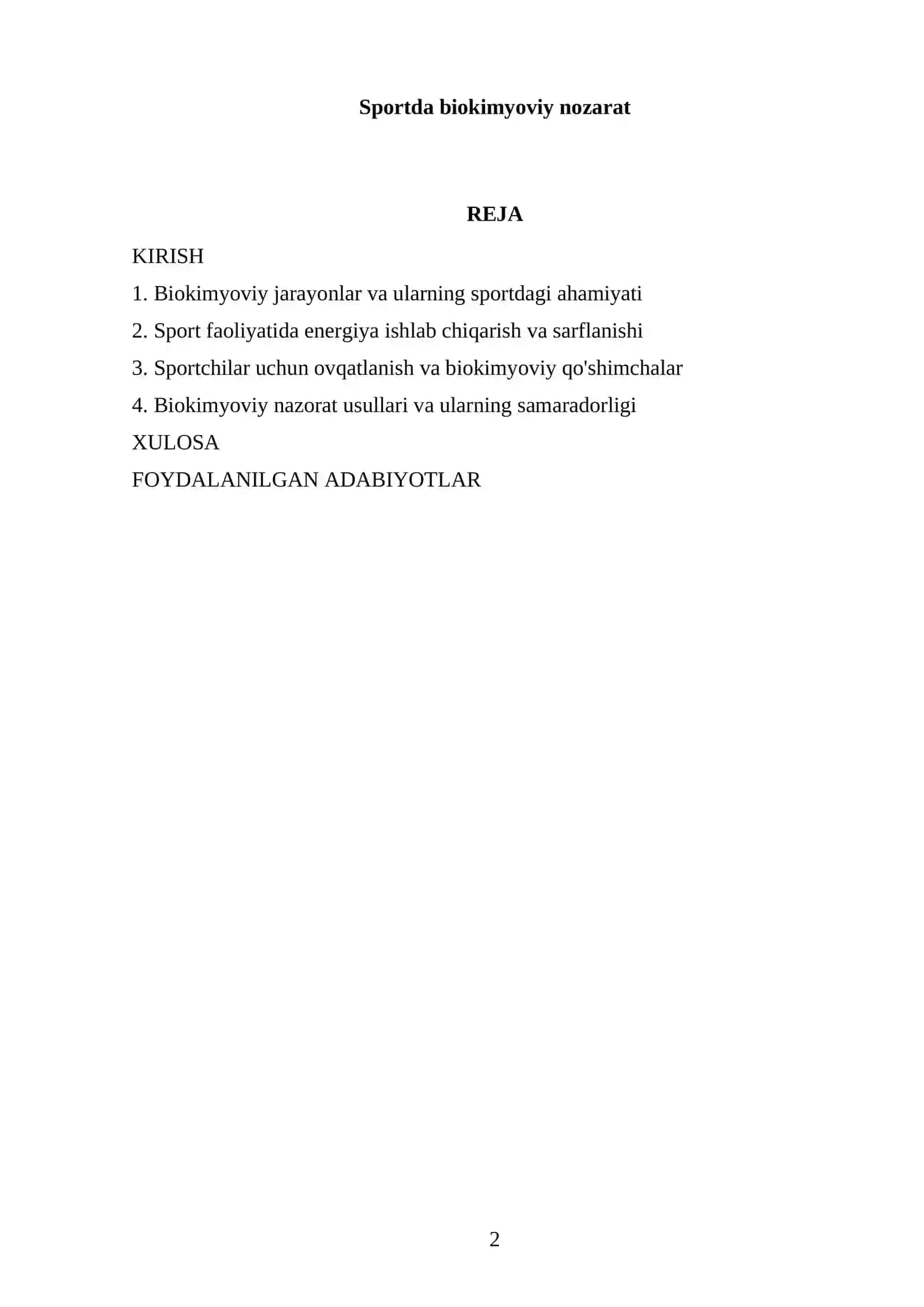 Sportda biokimyoviy nozarat 2