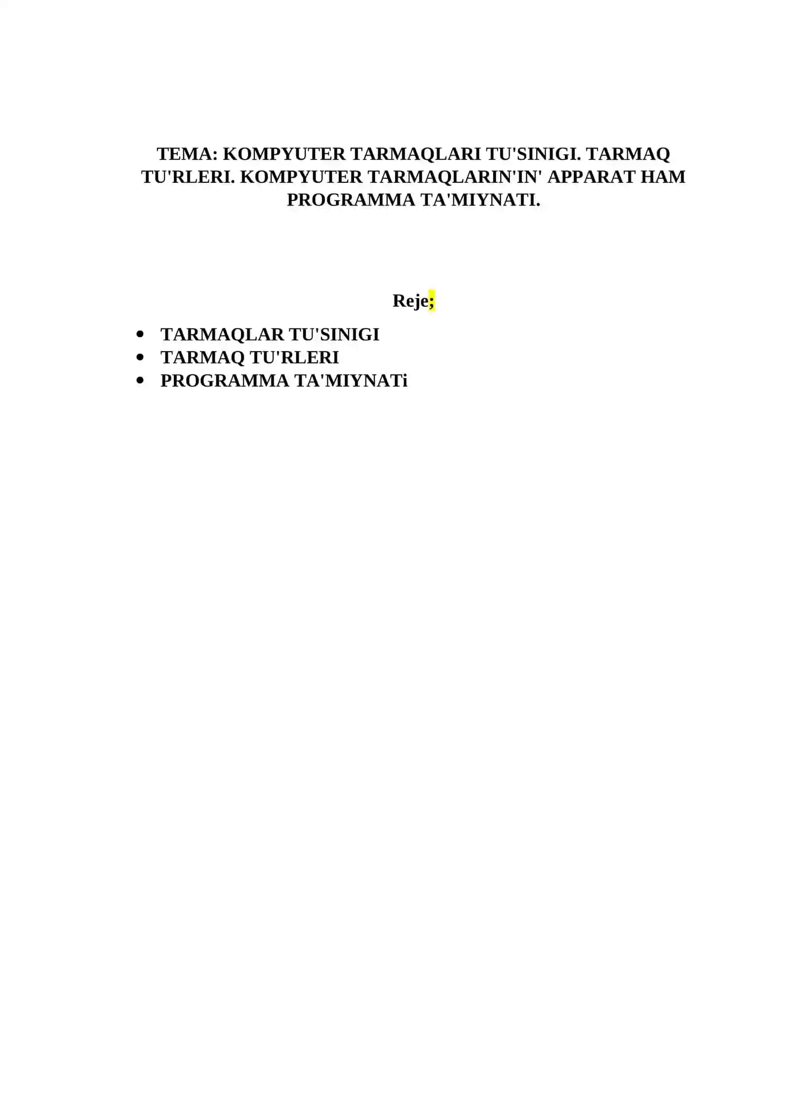 TARMAQLAR TU'SINIGI 2