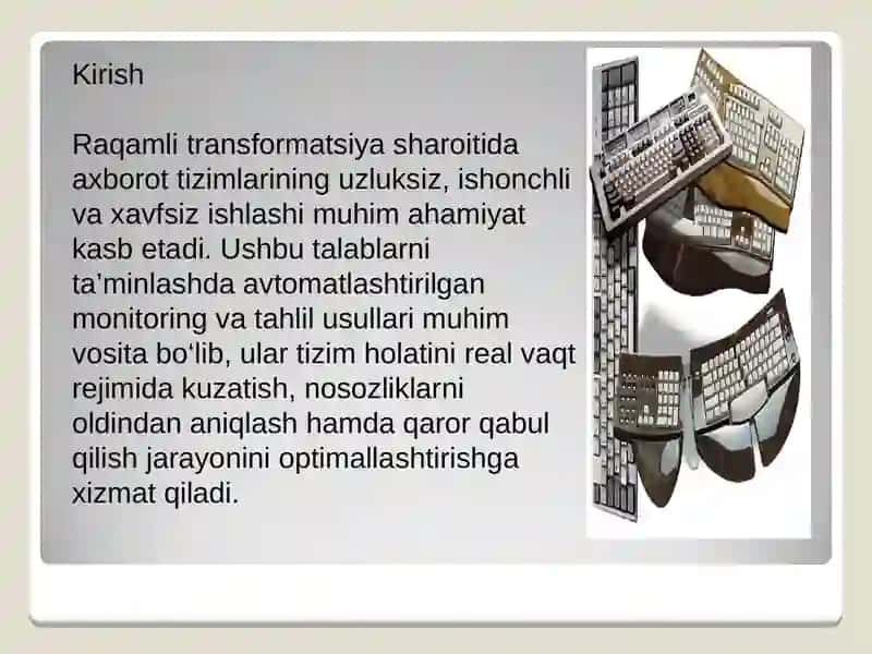 Monitoring va tahlil usullari 2