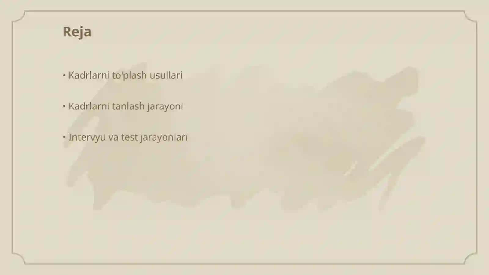 Kadrlarni to'plash va tanlash usuli 2