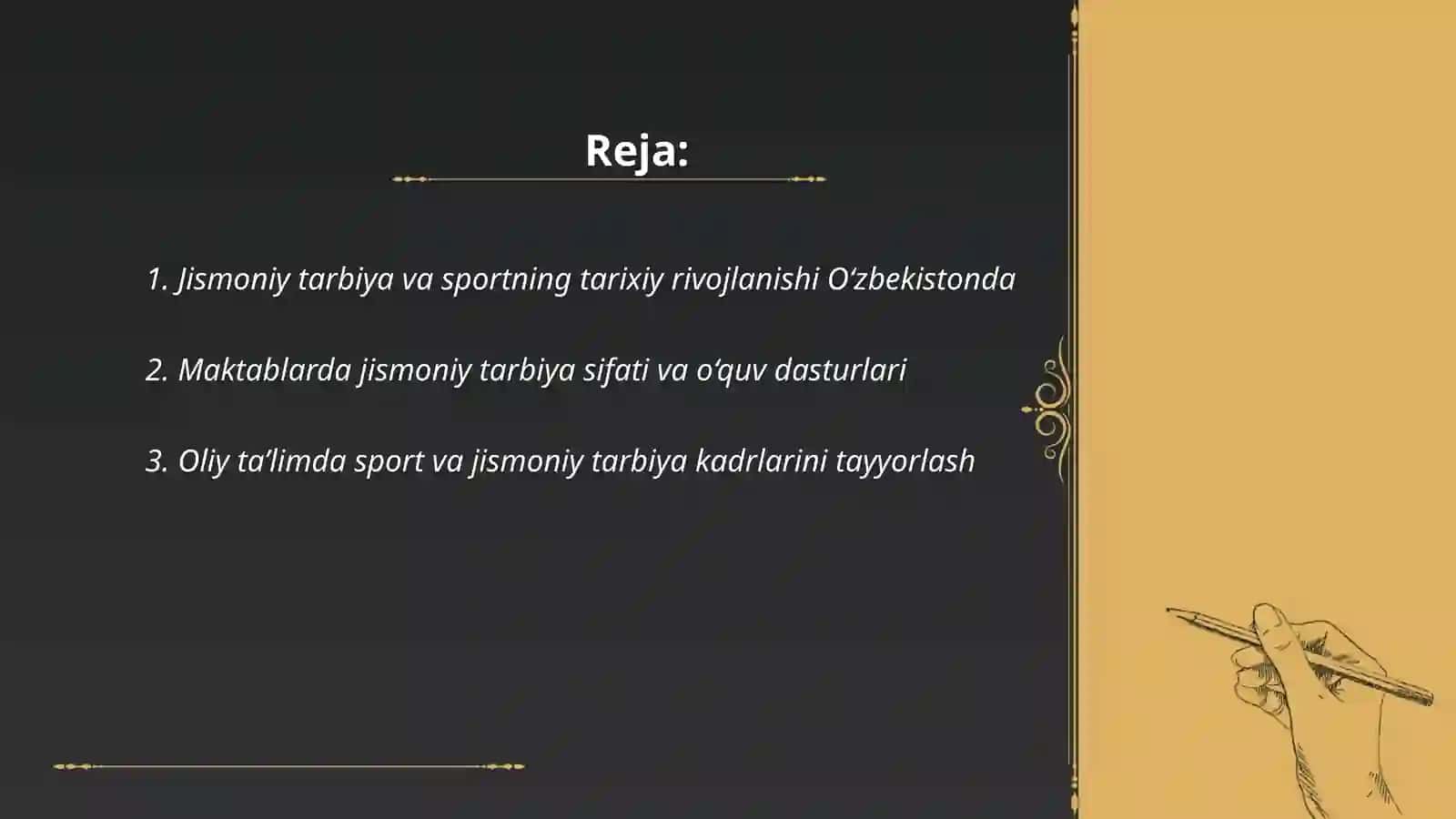 Jismoniy tarbiya va sportning rivojlanishi 2