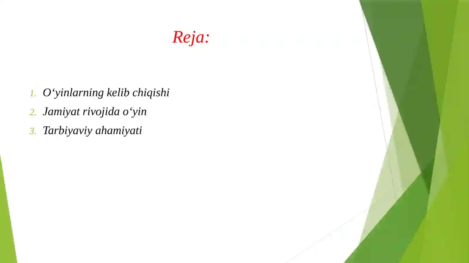 O‘yinning kelib chiqish tarixi 2