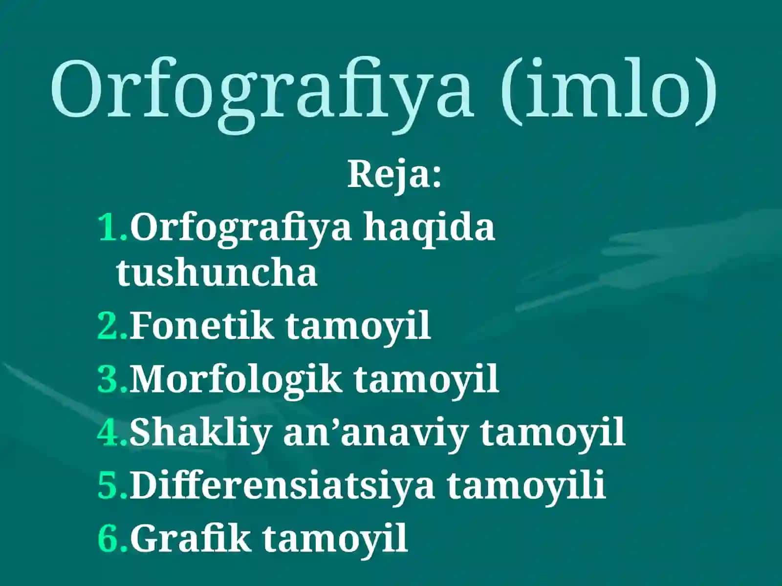 Orfografiya (imlo) 2