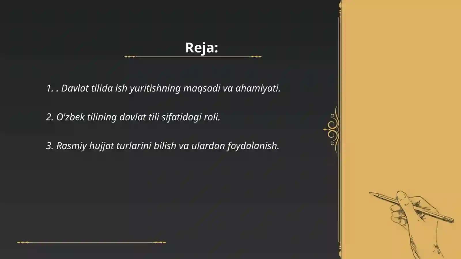 Davlat tilida ish yuritishning maqsadi va vazifalari 2