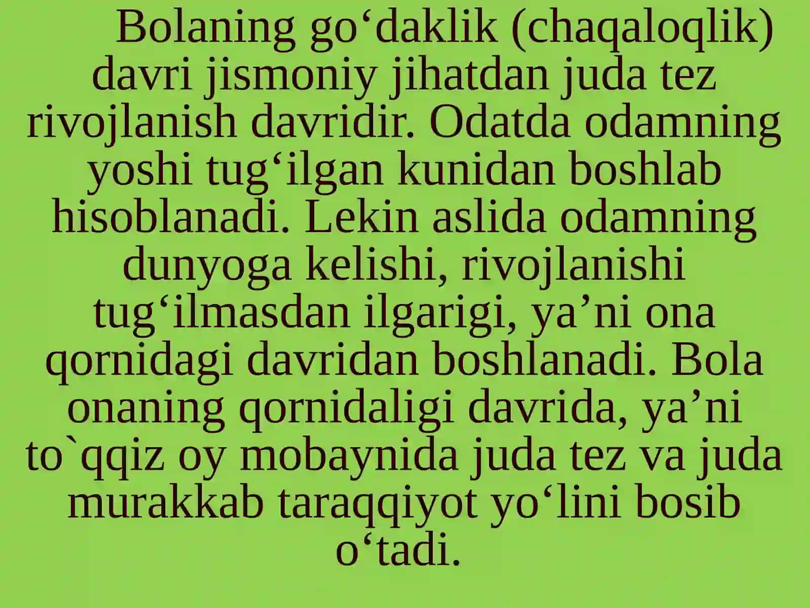 Chaqaloqlik va ilk bolalik davrining psixologik xususiyatlari 2