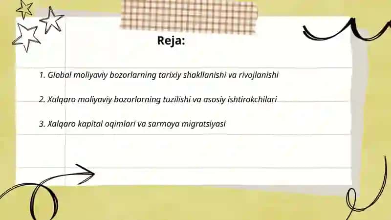 Global moliyaviy bozorlarning tarixiy shakllanishi va rivojlanishi 2