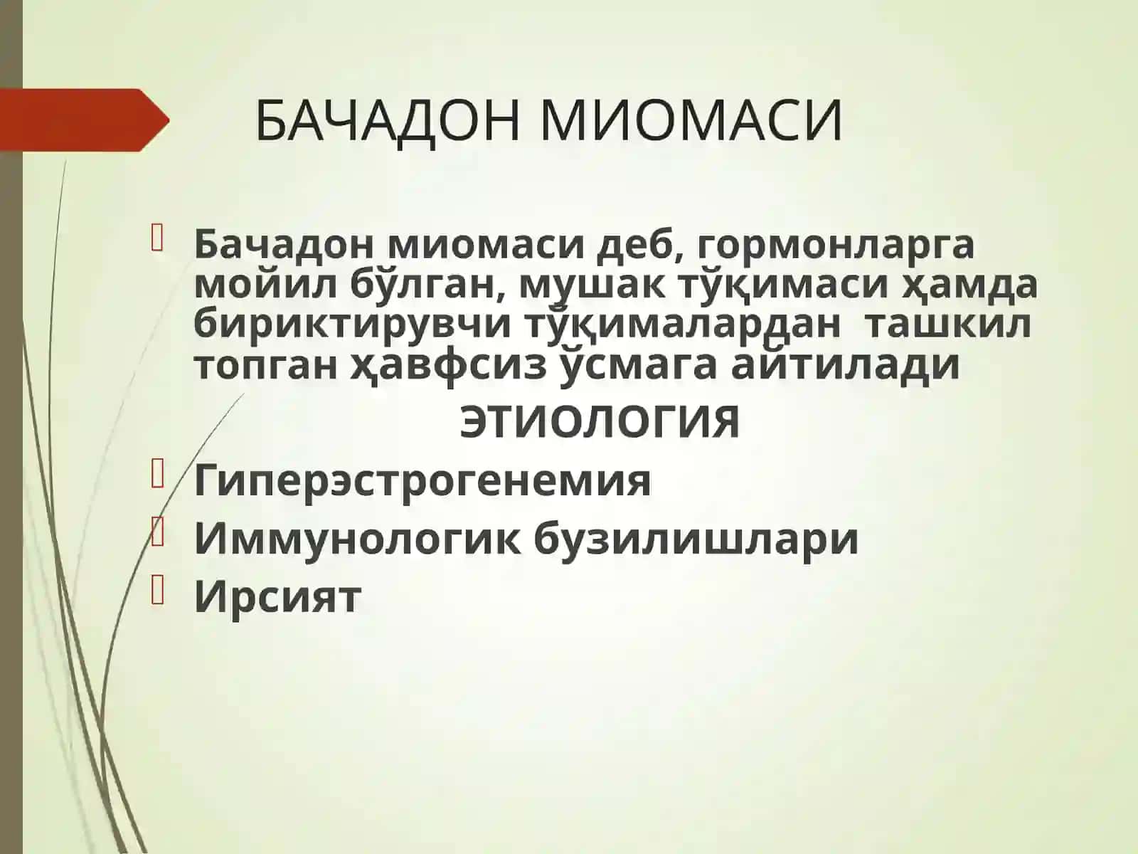БАЧАДОН МИОМАСИ 2