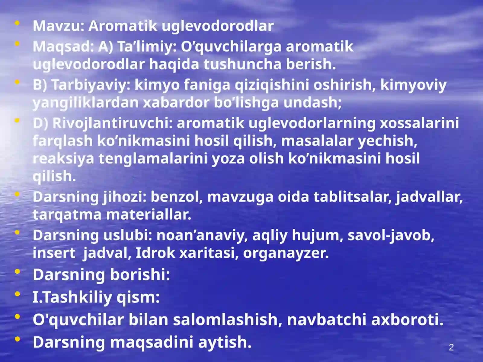 Aromatik uglevodorodlar 2