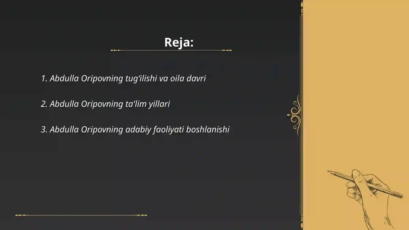 Abdulla Oripovning hayoti va ijodi 2