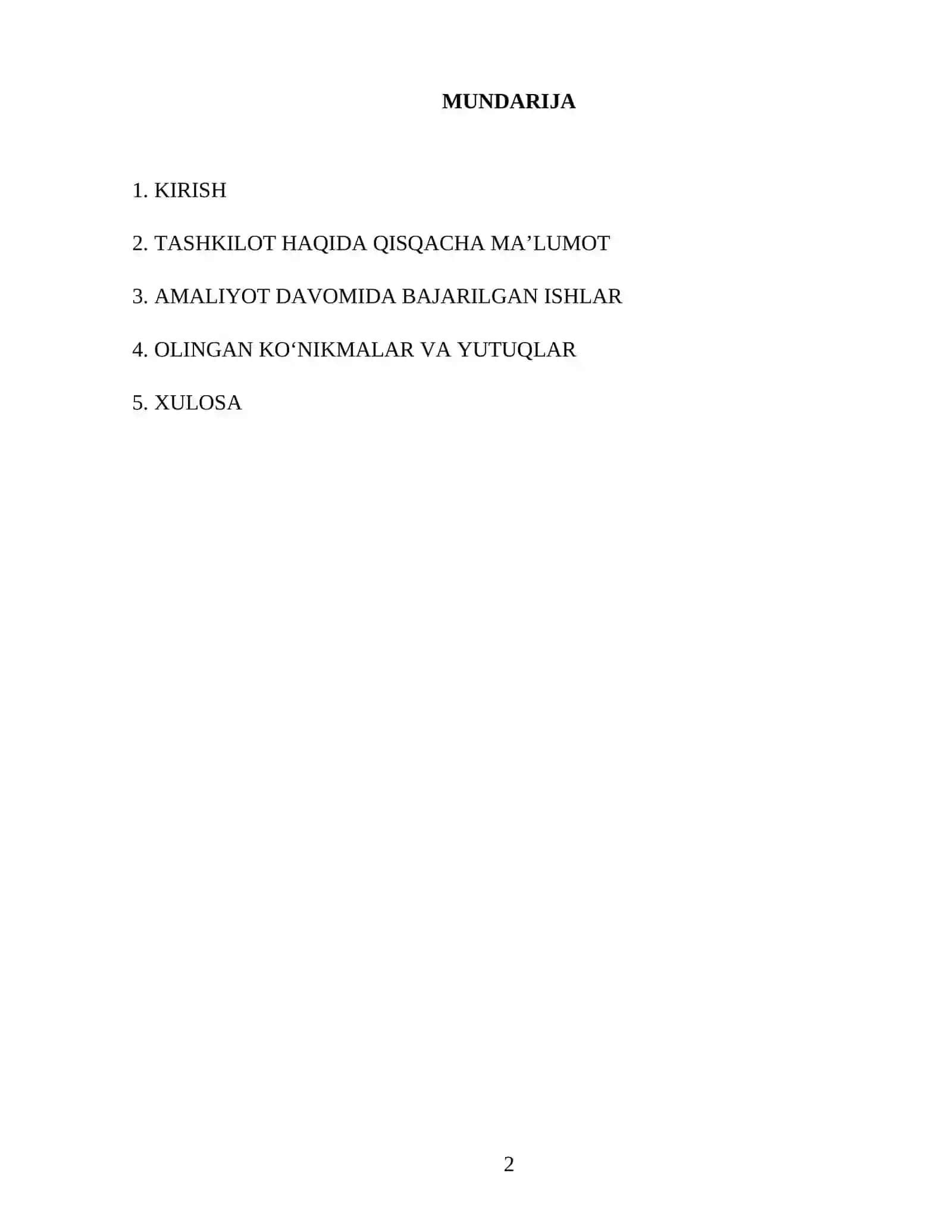 Matatika va Informatika yo'nalishi o'quv amaliyoti 2