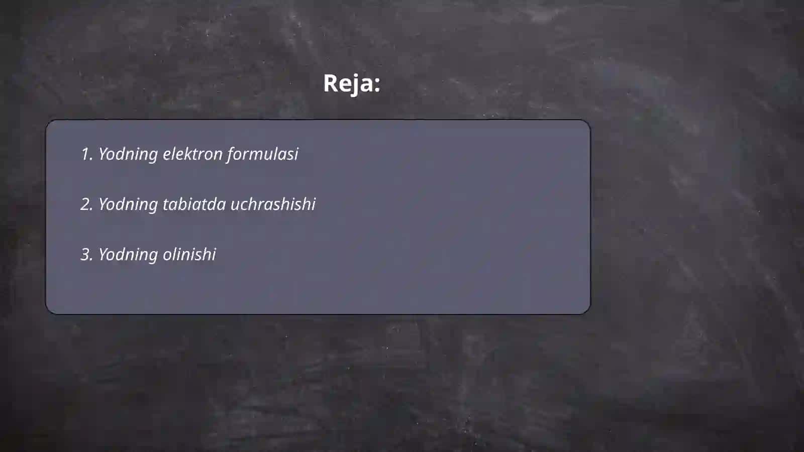 Yodning elektron formulasi 2
