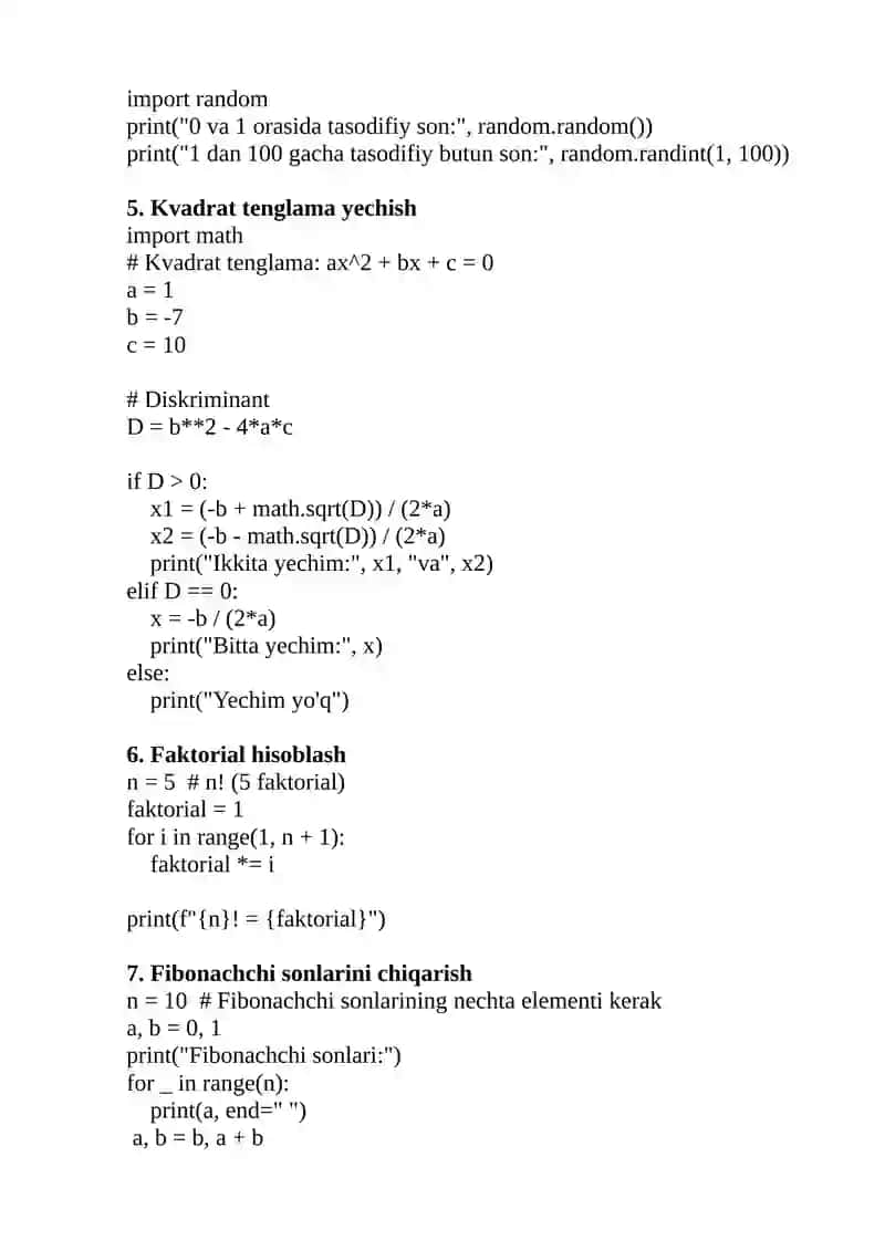 Matematik funksiyalar 2
