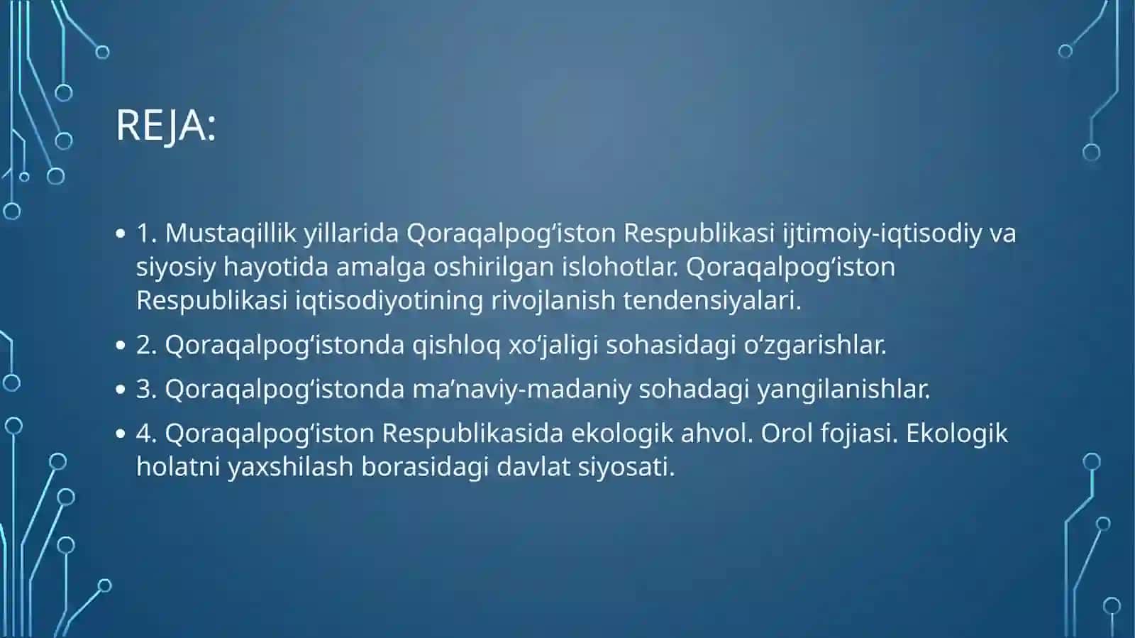 MUSTAQILLIK YILLARIDA QORAQALPOG‘ISTON RESPUBLIKASI 2
