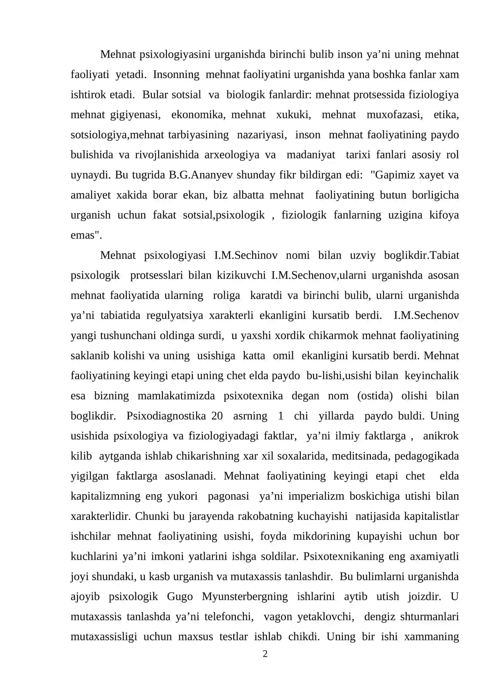 Mehnat psixologiyasi va ergonomika 2