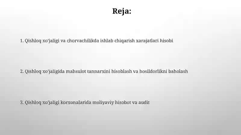 Xarajatlar tasnifi va taqsimlash usullari 2