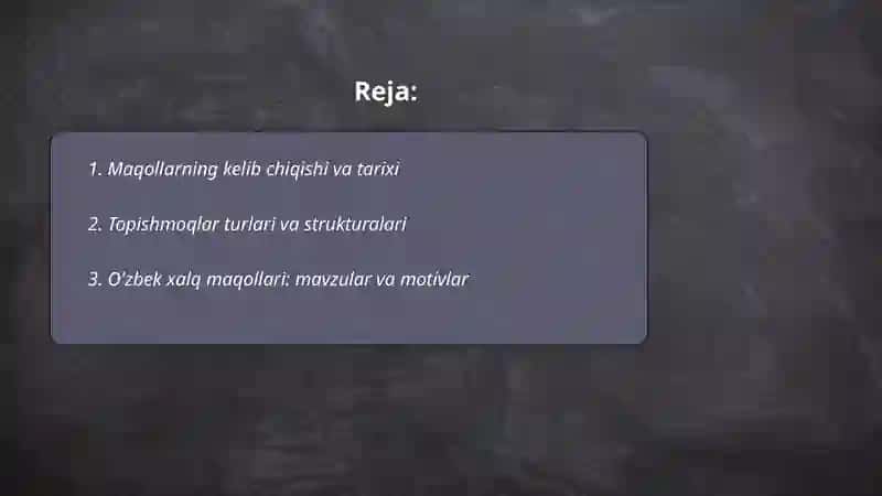 Xalq maqollari va topishmoqlari 2