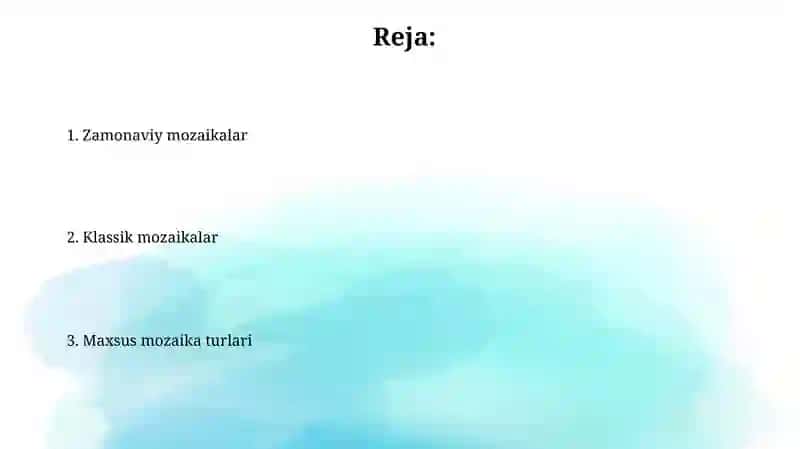 Zamonaviy mozaikalar 2