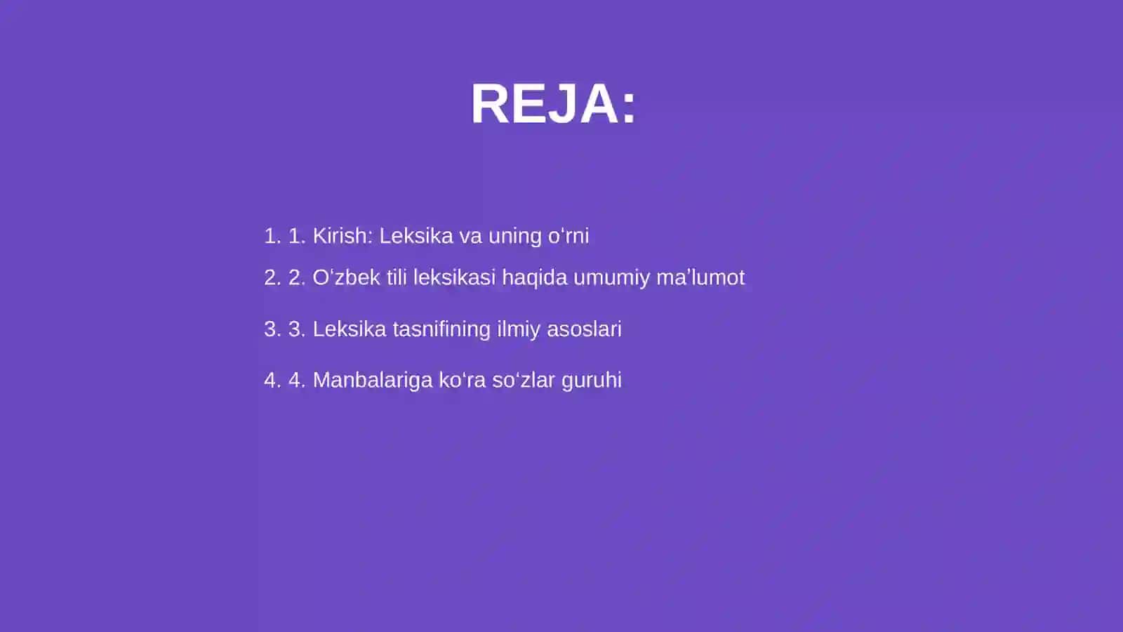 Oʻzbek tili leksikasi tasnifi 2