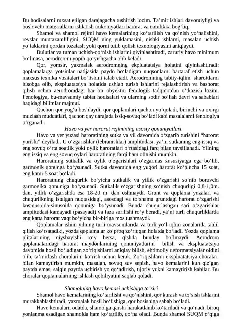 Aerodromlarni texnik ekspluatatsiya qilish 2
