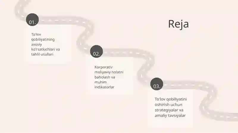 To'lov Qobiliyatining Asosiy Ko'rsatkichlari 2