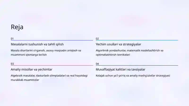 Amaliy-tatbiqiy masalalarni yechish 2