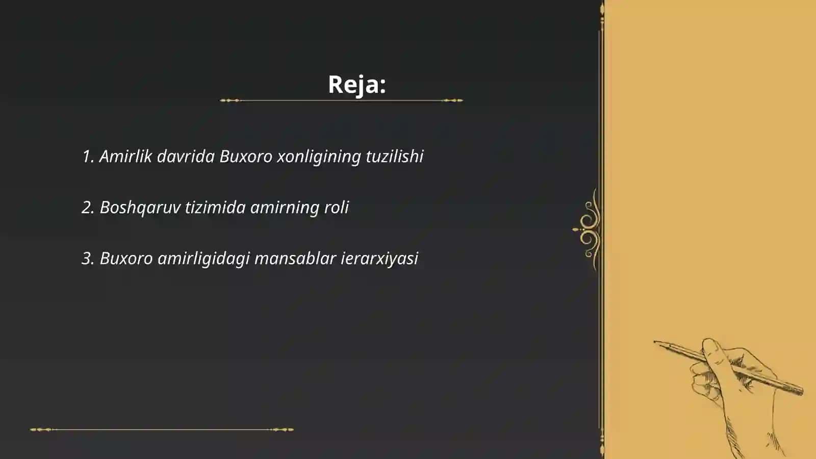 Buxoro amirligida davlat boshqaruvi va mansablar 2